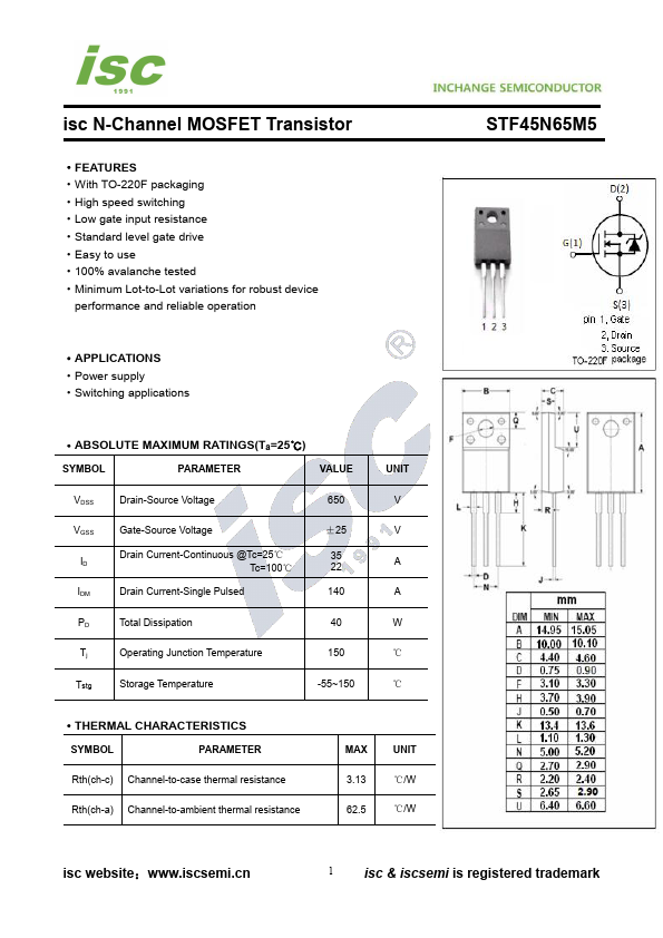 STF45N65M5