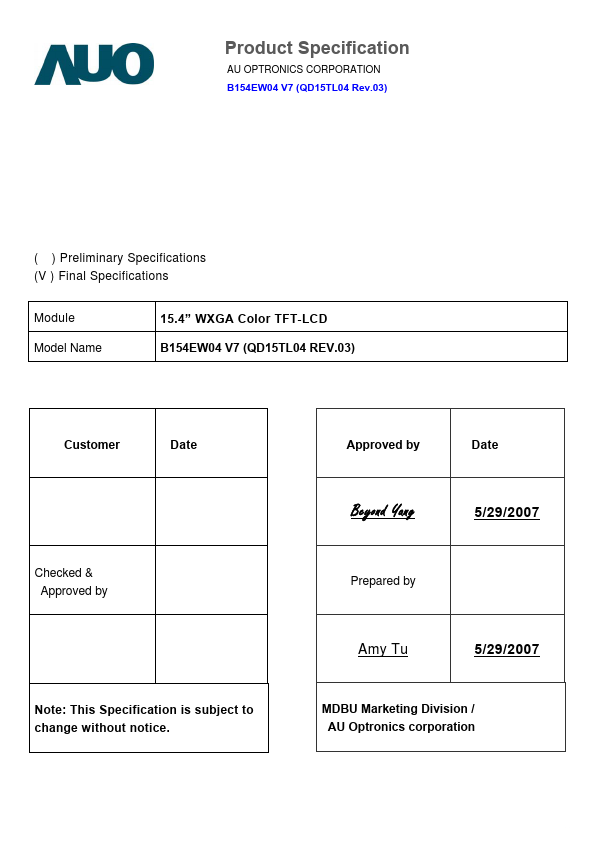 B154EW04-V7