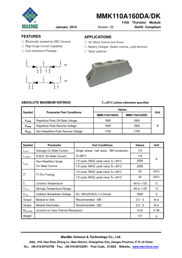 MMK110A160DA