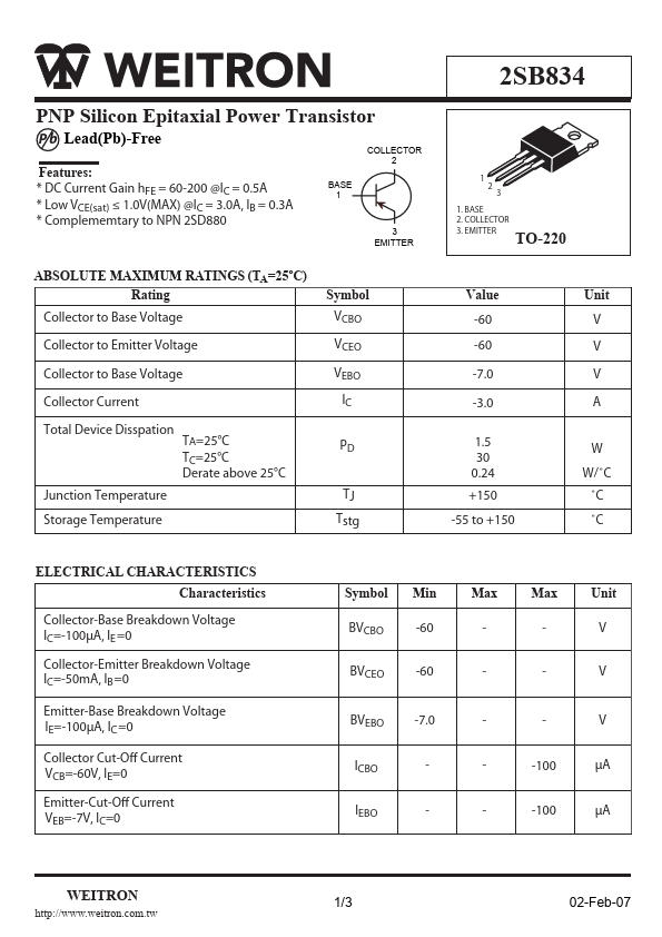 2SB834