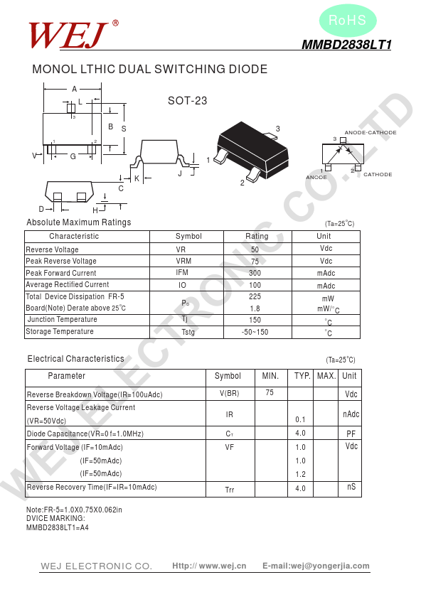 MMBD2838LT1