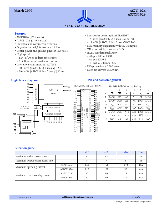 AS7C31026