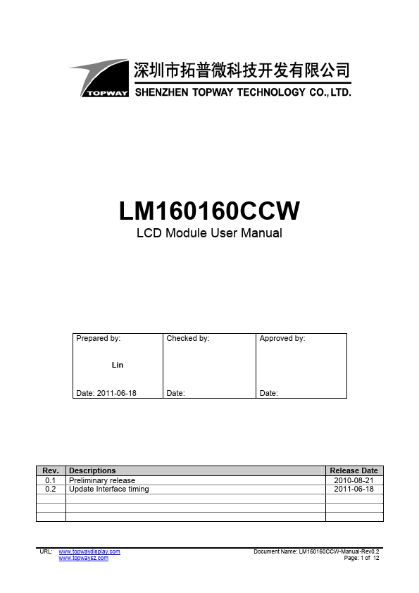 LM160160CCW