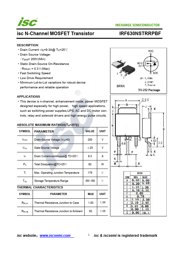 IRF630NSTRRPBF