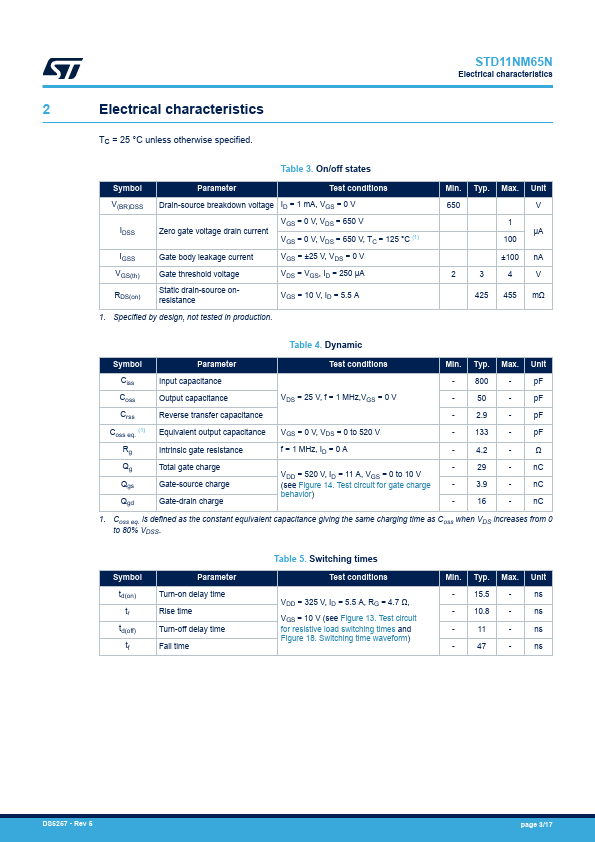 STD11NM65N