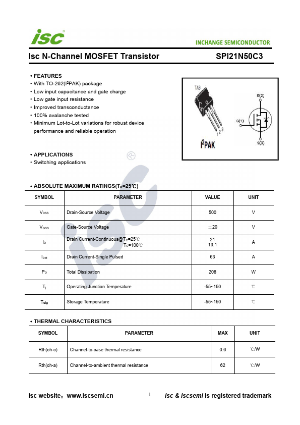 SPI21N50C3