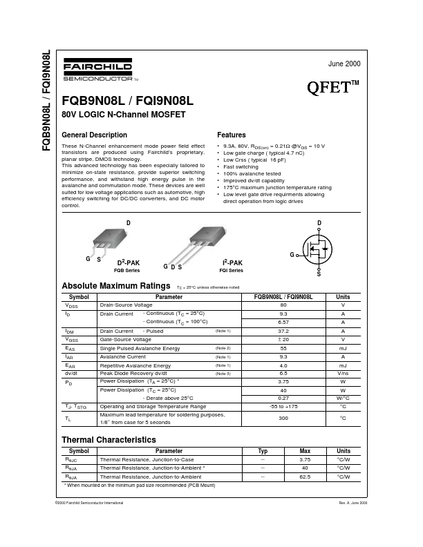 FQB9N08L