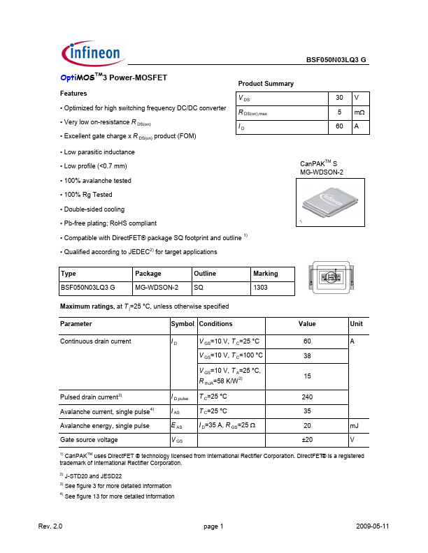 BSF050N03LQ3G