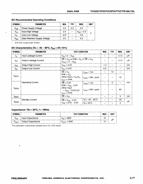 TC55257CSPI-85L