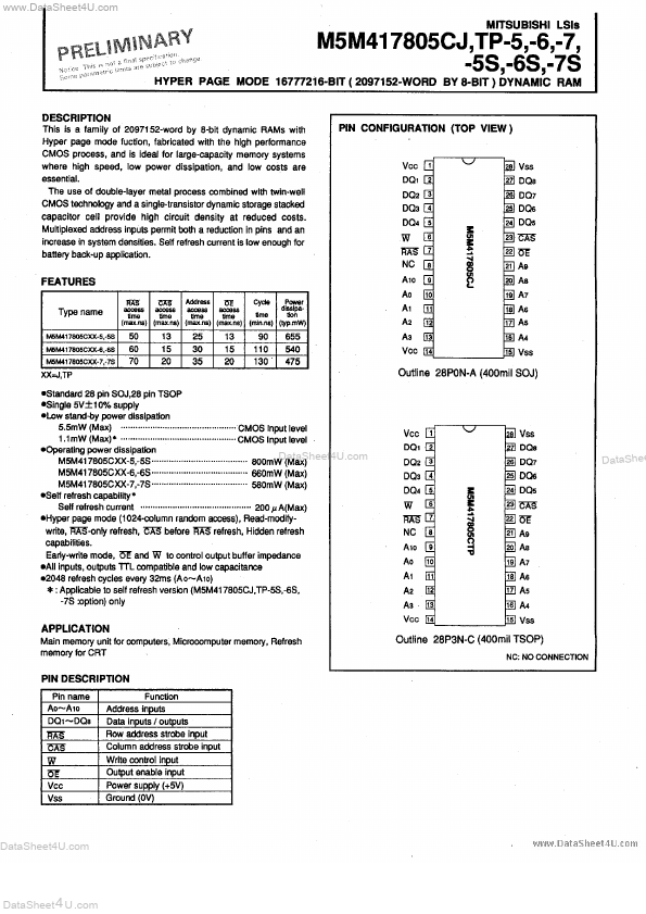 M5M417805CTP-5