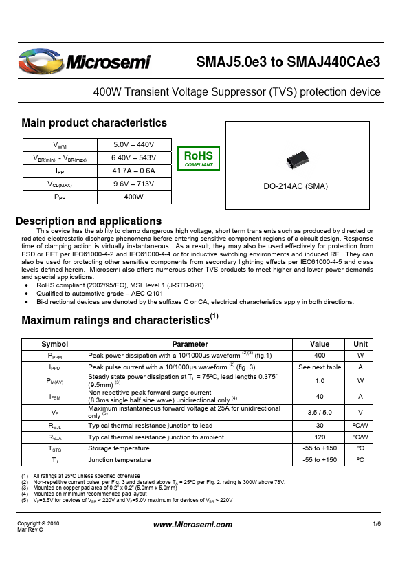 SMAJ6.0e3