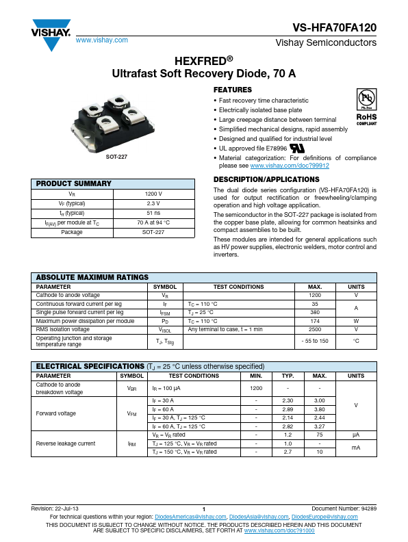 VS-HFA70FA120