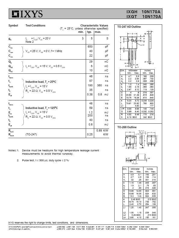 IXGT10N170A