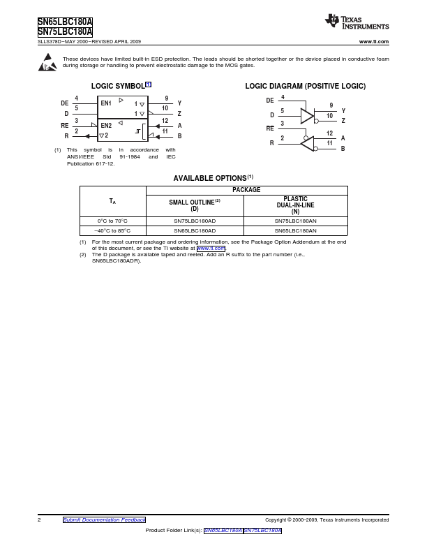 SN75LBC180A