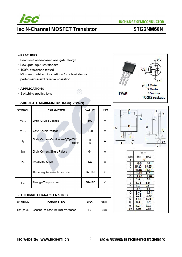 STI22NM60N