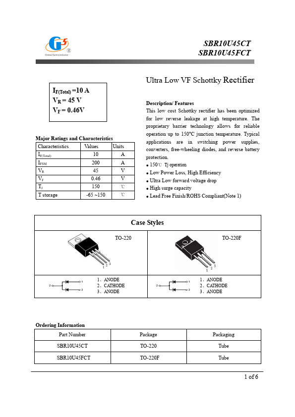 SBR10U45FCT