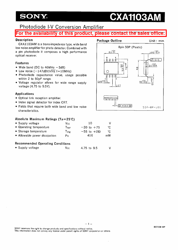 CXA1103AM