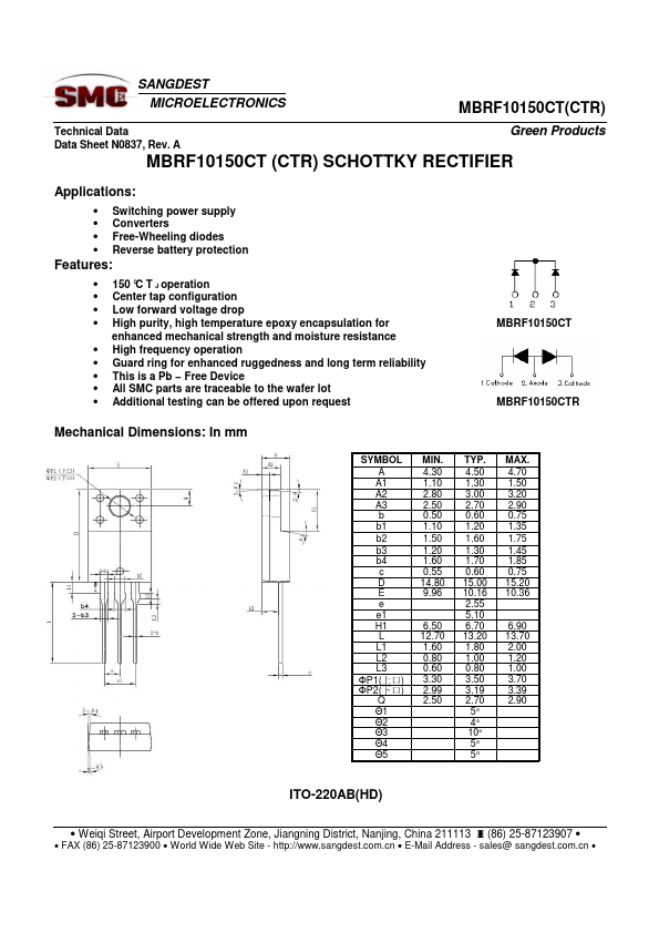 MBRF10150CTR