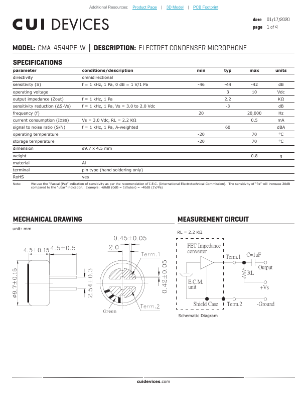 CMA-4544PF-W