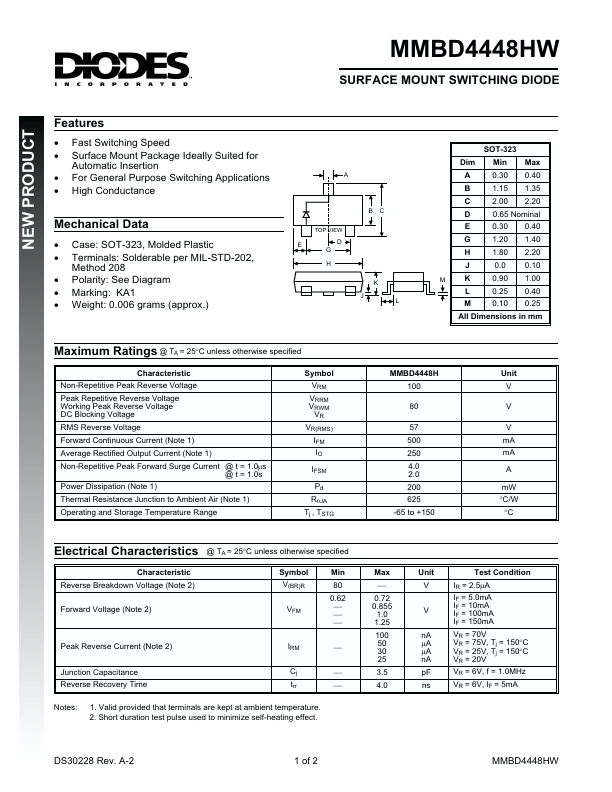 MMBD4448HW