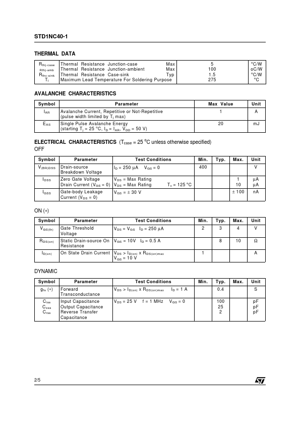 STD1NC40-1