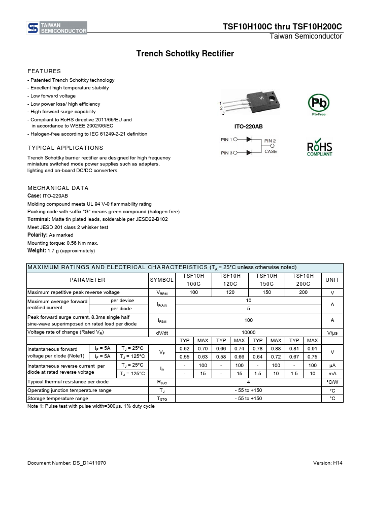 TSF10H100C