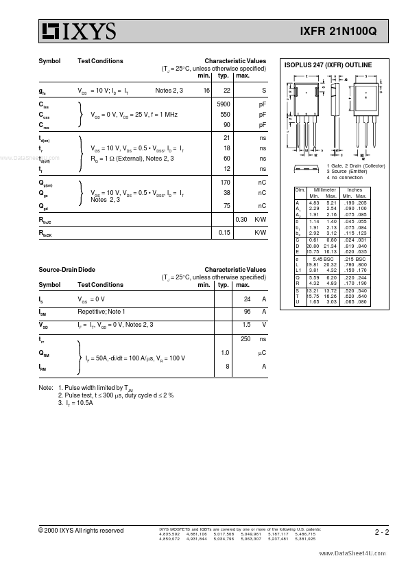 IXFR21N100Q