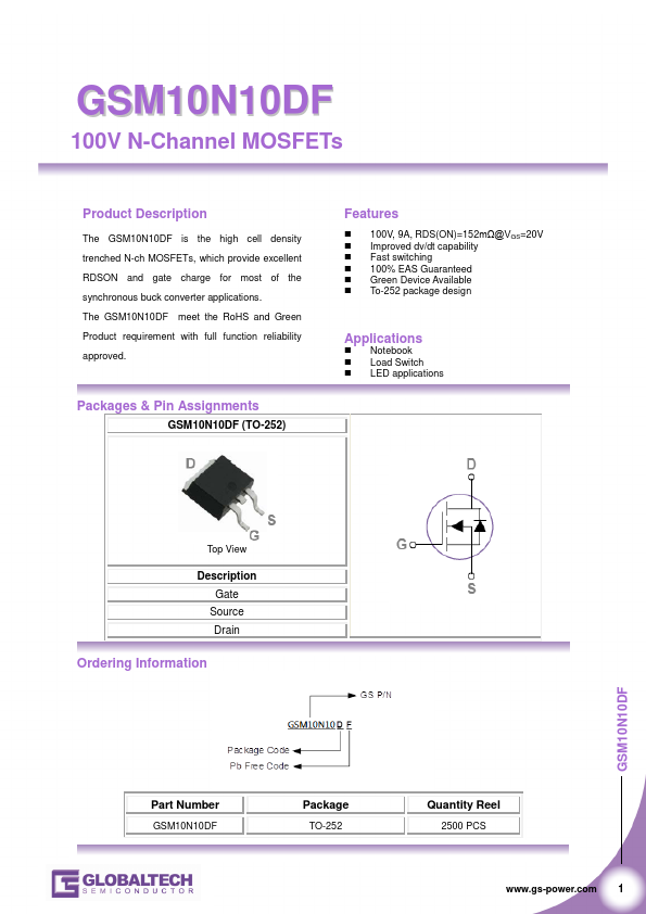 GSM10N10DF