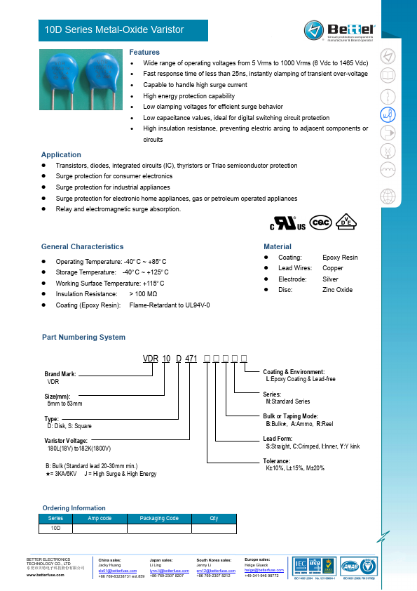 VDR10D470K