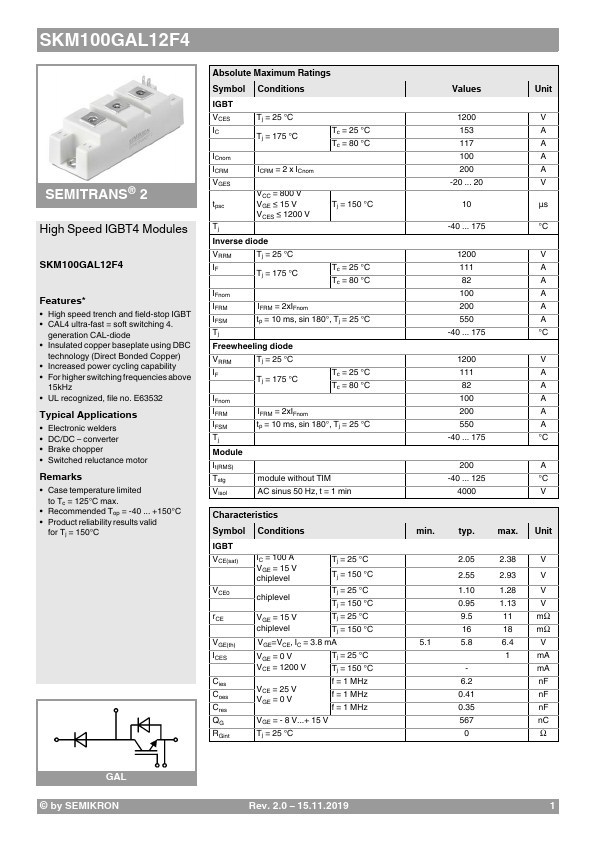 SKM100GAL12F4