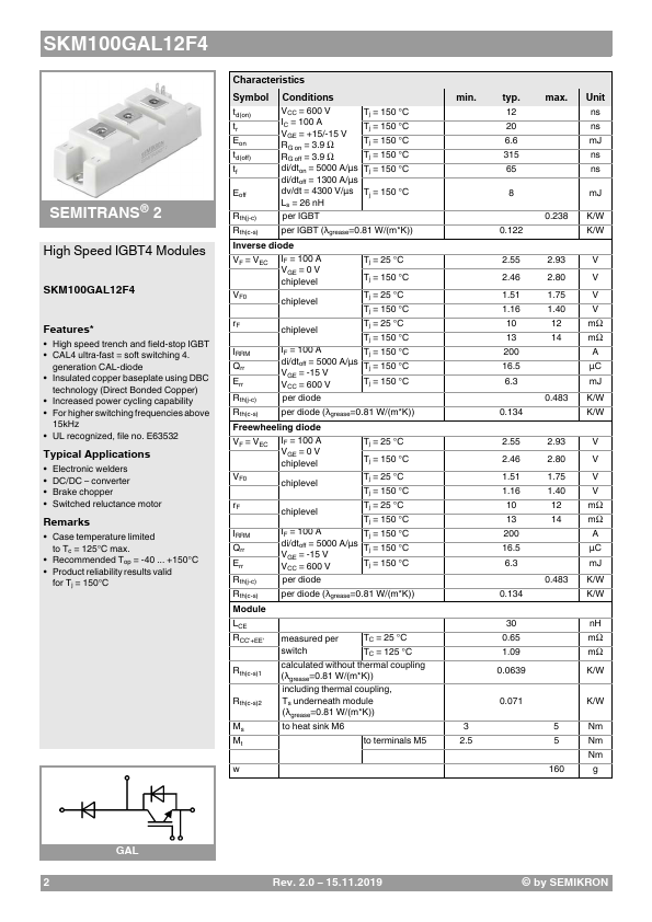 SKM100GAL12F4