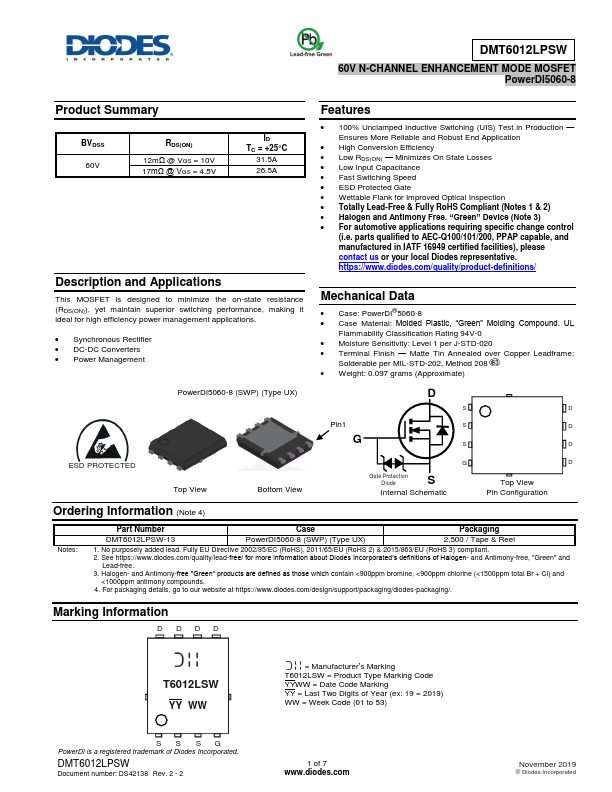 DMT6012LPSW