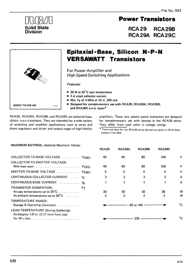 RCA29B