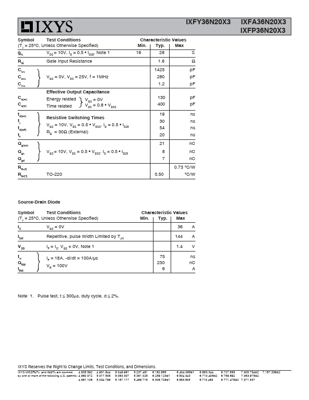 IXFY36N20X3