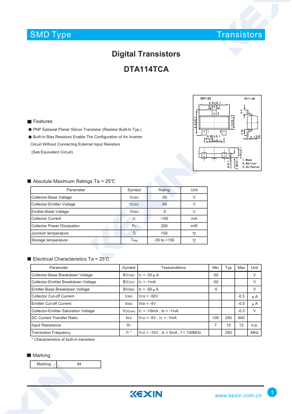 DTA114TCA