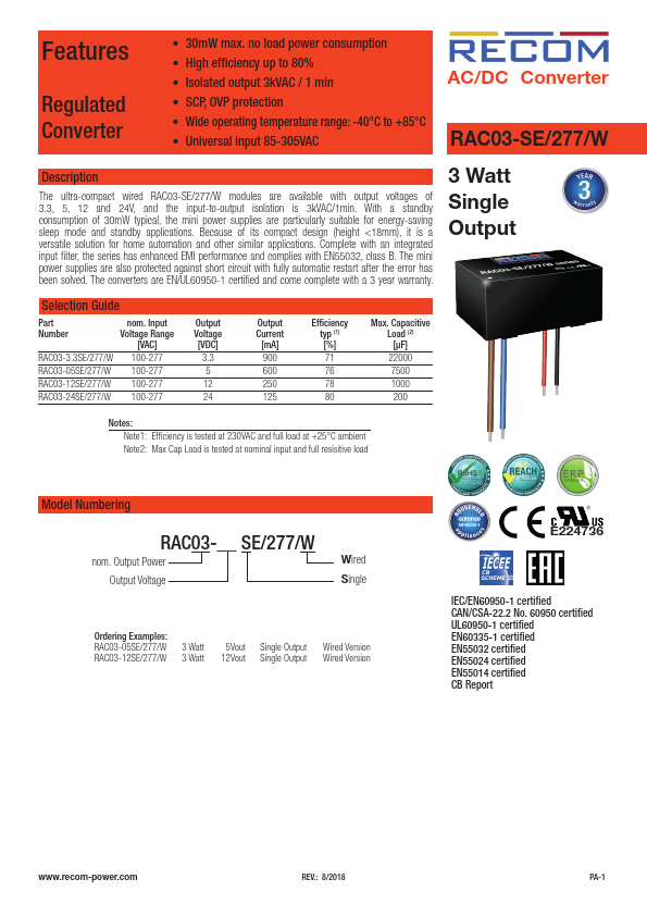 RAC03-05SE-277-W