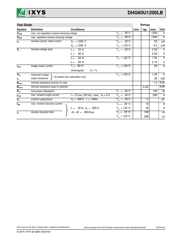 DHG60U1200LB