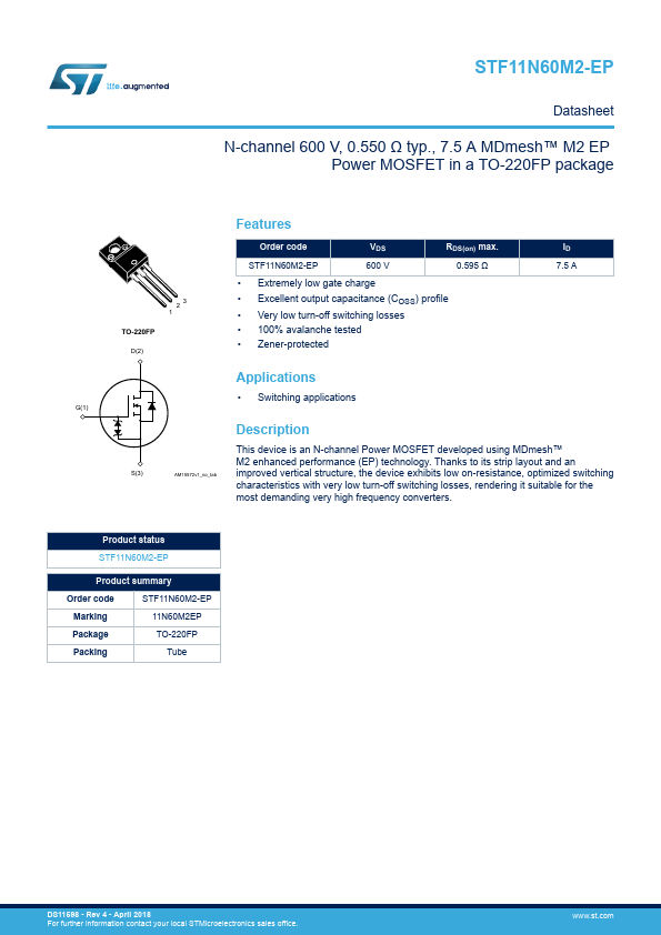 STF11N60M2-EP