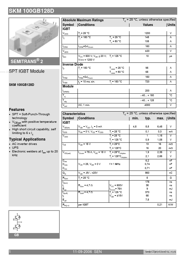 SKM100GB128D