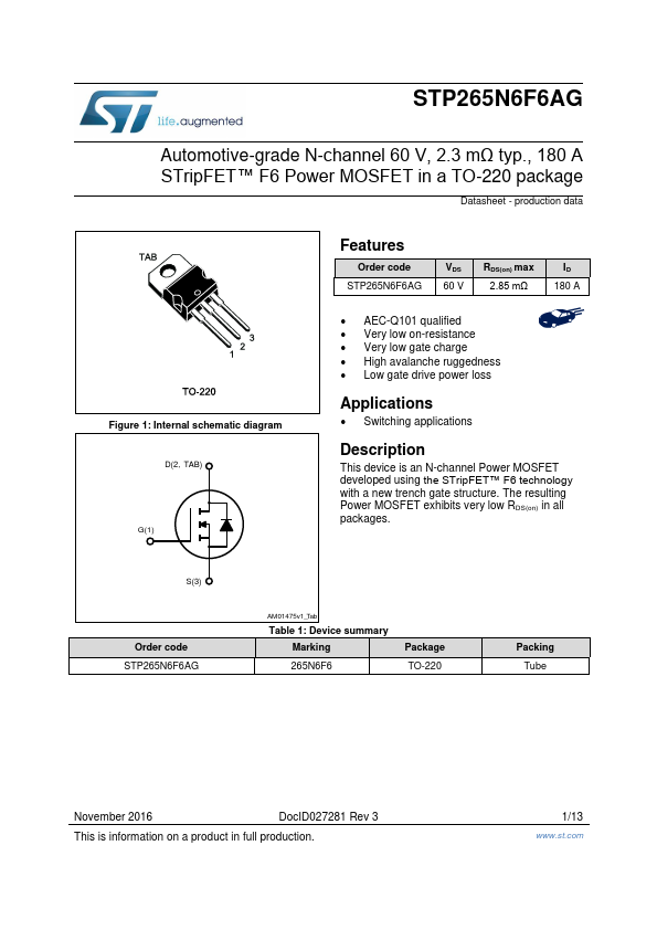 STP265N6F6AG