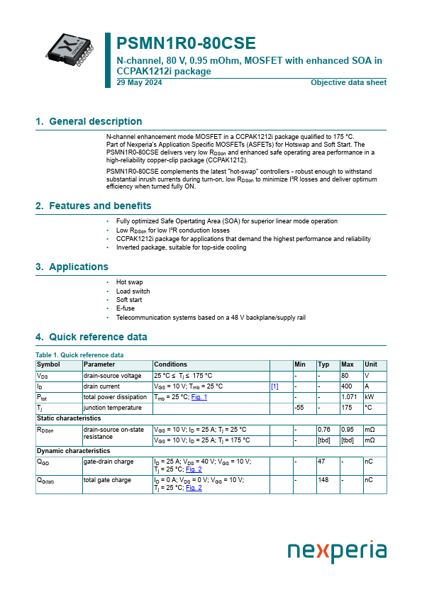 PSMN1R0-80CSE