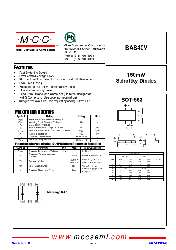 BAS40V