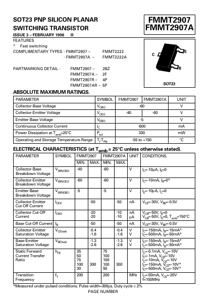 FMMT2907A