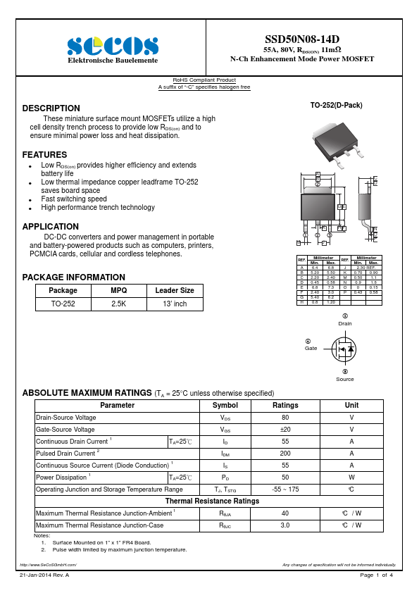 SSD50N08-14D