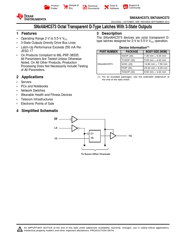 SN74AHC573N