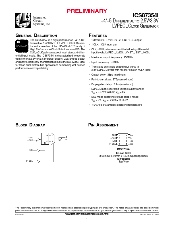 ICS87354I