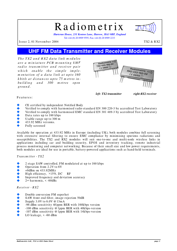 RX2-433-160-5V