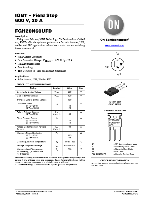 FGH20N60UFD