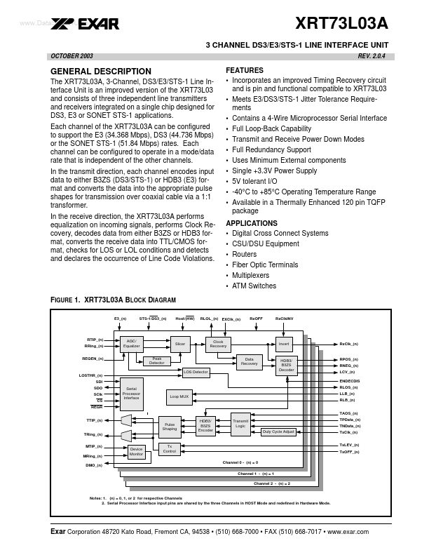 XRT73L03A