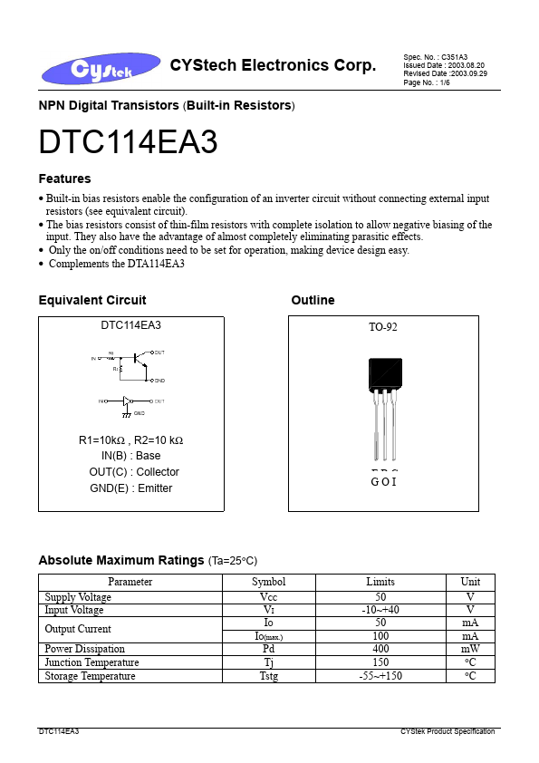 DTC114EA3